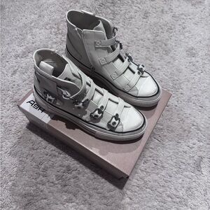 Ash Women's Gray Buckle High-Top Sneakers